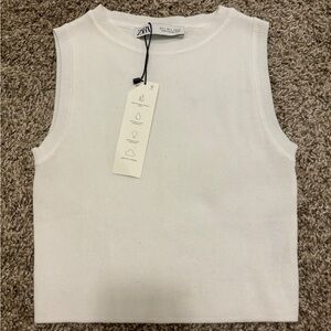 Zara White Crop Top